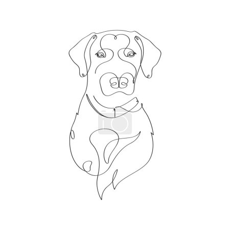 Ilustración de Minimalista perro elegante continúa línea de arte - Imagen libre de derechos