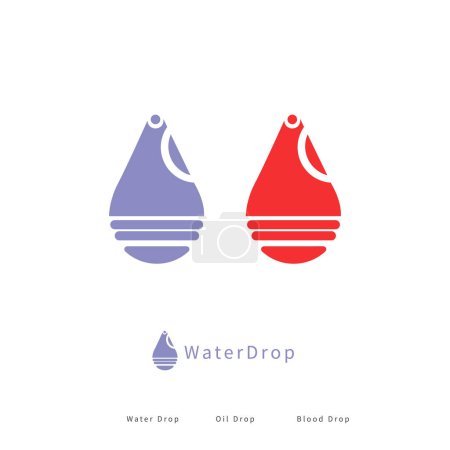 Téléchargez les photos : Logo minimaliste corporatif de goutte d'eau - en image libre de droit