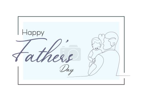 Téléchargez les photos : Père avec enfants pour la ligne de célébration de la fête du Père S dessin - en image libre de droit