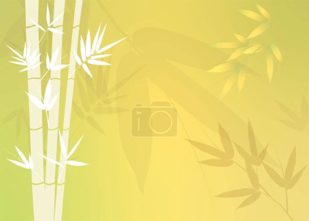 Téléchargez les photos : Bambou plante forêt fond papier peint illustration dessin minimaliste - en image libre de droit