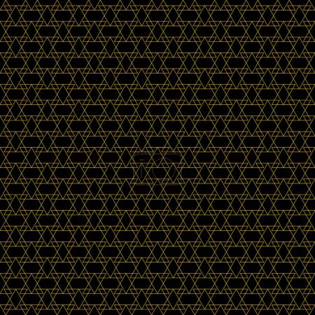 Photo for Abstract geometric pattern with gold yellow lines and shapes. Seamless background texture. Graphic modern endless pattern. Vector. - Royalty Free Image