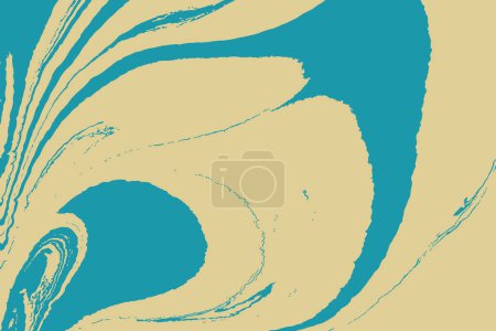 Photo for Abstract ocean marble art. Natural random ebru. Artistic style with the swirls of marble or the ripples of agate stone. Blue paint shapes. Vector. - Royalty Free Image