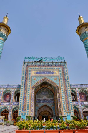 Photo for Tehran (Teheran), Iran 06.25.2023: Emamzadeh Saleh, Low angle view of Emamzadeh Saleh Mosque - Royalty Free Image