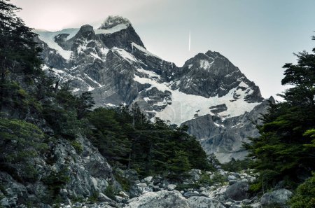 Téléchargez les photos : Glaciar del Frances dans le parc national de Torres del Paine au Chili, Patagonie, Amérique du Sud - en image libre de droit
