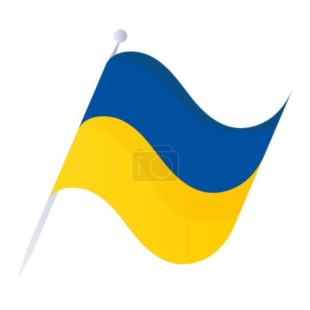 Illustration for Isolated colored flag of Ukraine Vector illustration - Royalty Free Image
