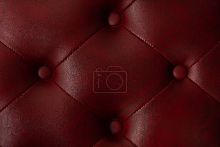 Foto de Textura de sofá rojo, primer plano sofá, diseño de lujo, fondo de piel - Imagen libre de derechos