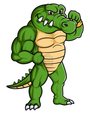 Illustration for Strong Crocodile with good pose of illustration - Royalty Free Image
