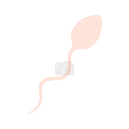 Photo for Spermatozoon, sperm cell. Male gametes, human semen. Vector illustration in cartoon style. Isolated white background - Royalty Free Image