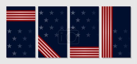 Téléchargez les photos : Ensemble de drapeau américain fond vertical avec zone d'espace de copie - en image libre de droit