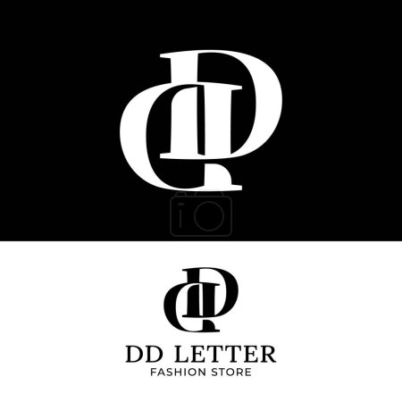 Photo for Letter Monogram D DD in Simple Modern Interlock Style for General Fashion Clothing Store Apparel Finance Sports Fitness Logo Design Template - Royalty Free Image