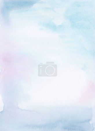 Foto de Colorful pastel drawing paper texture bright banner, print. Watercolor abstract wet hand drawn turquoise, pink blue color liquid dye card for greeting, poster, design, art wallpaper. - Imagen libre de derechos
