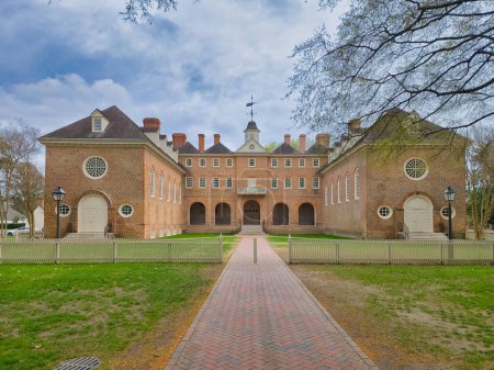 Photo for View of Wren building at William and Mary College private school in Williamsburg Virginia - Royalty Free Image