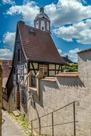 Téléchargez les photos : Maison médiévale enchantée au centre-ville de Meissen - en image libre de droit