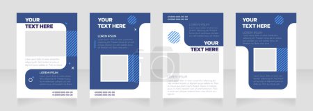 Illustration for Fundraising agency blank brochure layout design. Service info. Vertical poster template set with empty copy space for text. Premade corporate reports collection. Editable flyer paper pages - Royalty Free Image