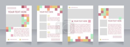 Illustration for Nutrition guide blank brochure layout design. Healthy lifestyle. Vertical poster template set with empty copy space for text. Premade corporate reports collection. Editable flyer paper pages - Royalty Free Image