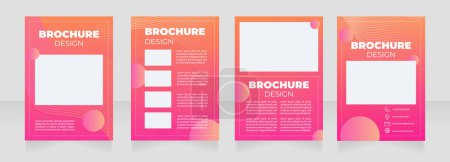 Illustration for Designer course blank brochure layout design. Graphic content artist. Vertical poster template set with empty copy space for text. Premade corporate reports collection. Editable flyer paper pages - Royalty Free Image