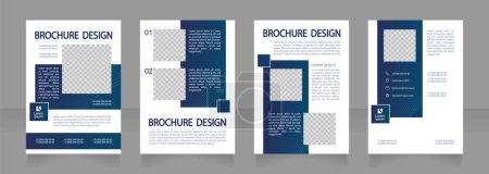 Illustration for Broken domestic appliance repair service blank brochure design. Template set with copy space for text. Premade corporate reports collection. Editable 4 paper pages. Montserrat font used - Royalty Free Image