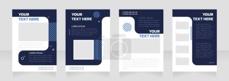 Illustration for Human resources agency blank brochure layout design. Service info. Vertical poster template set with empty copy space for text. Premade corporate reports collection. Editable flyer paper pages - Royalty Free Image