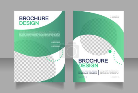 Téléchargez les illustrations : Company culture and values blank brochure design. Template set with copy space for text. Premade corporate reports collection. Editable 2 paper pages. Arial, Archivo-Regular fonts used - en licence libre de droit