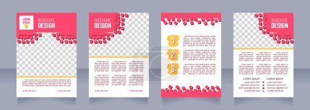 Illustration for Mental health blank brochure design. Template set with copy space for text. Premade corporate reports collection. Editable 4 paper pages. Smooch Sans Light, Bold, Arial Regular fonts used - Royalty Free Image