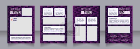 Illustration for Coding and cybersecurity blank brochure design. Template set with copy space for text. Premade corporate reports collection. Editable 4 paper pages. Smooch Sans Light, Bold, Arial Regular fonts used - Royalty Free Image