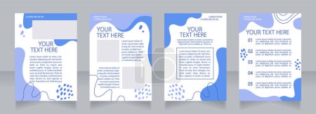 Illustration for Pet grooming promotion blank brochure layout design. Animal service. Vertical poster template set with empty copy space for text. Premade corporate reports collection. Editable flyer paper pages - Royalty Free Image