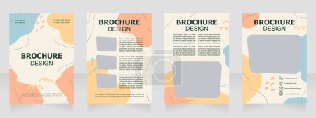 Illustration for Copyright for authors guide blank brochure design. Template set with copy space for text. Premade corporate reports collection. Editable 4 paper pages. Tahoma, Myriad Pro, Arial fonts used - Royalty Free Image