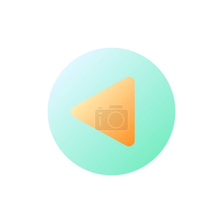 Ilustración de Replay botón píxel perfecto gradiente plano color ui icono. Contenido de vídeo y audio. Control de jugador. Pictograma relleno simple. GUI, diseño UX para aplicaciones móviles. Ilustración RGB aislada vectorial - Imagen libre de derechos