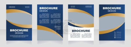 Illustration for Advertising health treatment blank brochure design. Healthcare. Template set with copy space for text. Premade corporate reports collection. Editable 4 paper pages. Myriad Pro, Arial fonts used - Royalty Free Image
