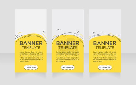 Illustration for Retail campaign vertical web banner design template. Vector flyer with text space. Advertising placard with customized copyspace. Promotional printable poster for advertising. Graphic layout - Royalty Free Image