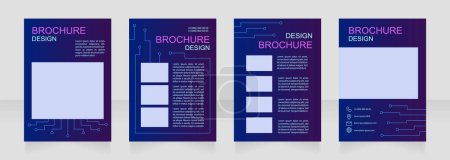 Building electric network for home and office blank brochure design. Template set with copy space for text. Premade corporate reports collection. Editable 4 paper pages. Arial, Myriad Pro fonts used