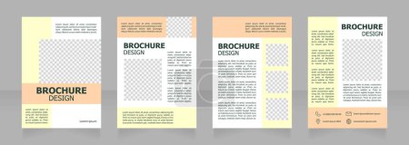 Illustration for Cosmetological clinic service blank brochure design. Template set with copy space for text. Premade corporate reports collection. Editable 4 paper pages. Tahoma, Myriad Pro fonts used - Royalty Free Image