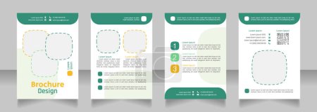 Houseplants blank brochure design. Template set with copy space for text. Premade corporate reports collection. Editable 4 paper pages. Secular One Regular, Rajdhani-Semibold, Arial fonts used