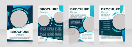 Illustration for Real estate agency promo blank brochure design. Template set with copy space for text. Premade corporate reports collection. Editable 4 paper pages. Montserrat Bold, Medium, Regular fonts used - Royalty Free Image