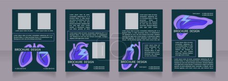 Illustration for First aid for internal bleeding blank brochure layout design. Vertical poster template set with empty copy space for text. Premade corporate reports collection. Editable flyer paper pages - Royalty Free Image