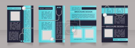 Illustration for Monitoring of vital parameters blank brochure layout design. Vertical poster template set with empty copy space for text. Premade corporate reports collection. Editable flyer paper pages - Royalty Free Image
