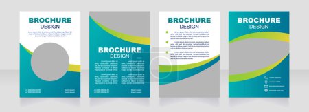 Illustration for Healing and health blank brochure design. Healthcare. Template set with copy space for text. Premade corporate reports collection. Editable 4 paper pages. Myriad Pro, Arial fonts used - Royalty Free Image