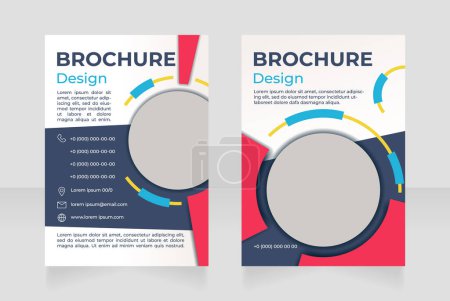 Illustration for Select loans for homebuyers blank brochure design. Template set with copy space for text. Premade corporate reports collection. Editable 2 paper pages. Montserrat Bold, Medium, Regular fonts used - Royalty Free Image