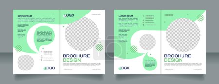Illustration for Sustainable technologies conference blank brochure design. Template set with copy space for text. Premade corporate reports collection. Editable 4 paper pages. Arial, Archivo-Regular fonts used - Royalty Free Image