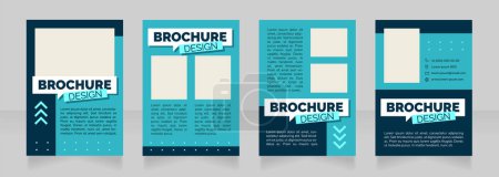 Illustration for Hourly wages benefits blank brochure design. Template set with copy space for text. Premade corporate reports collection. Editable 4 paper pages. Rubik Black, Regular, Light fonts used - Royalty Free Image