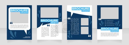 Illustration for Environmental friendly blank brochure design. Template set with copy space for text. Premade corporate reports collection. Editable 4 paper pages. Nunito ExtraBold, SemiBold, Regular fonts used - Royalty Free Image