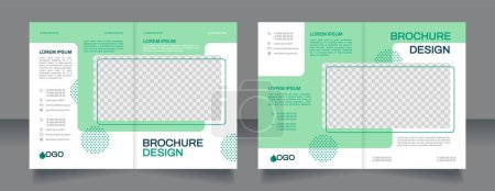 Illustration for Data science diploma blank brochure design. Higher education. Template set with copy space for text. Premade corporate reports collection. Editable 4 paper pages. Arial, Archivo-Regular fonts used - Royalty Free Image