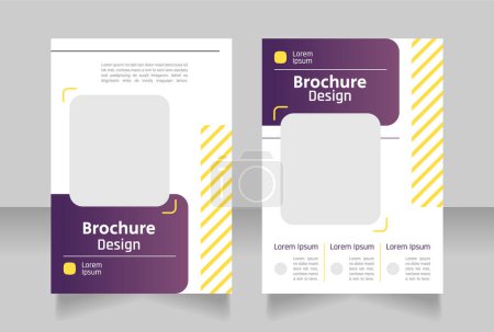 Illustration for Delivery contact info brochure design. Template set with copy space for text. Premade corporate reports collection. Editable 2 paper pages. Secular One Regular, Rajdhani-Semibold, Arial fonts used - Royalty Free Image