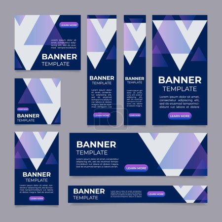 Ilustración de Information technologies for business web banner design template. Vector flyer with text space. Advertising placard with customized copyspace. Printable poster for advertising. Montserrat font used - Imagen libre de derechos