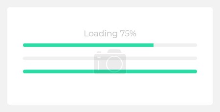Loading progress indicator UI element template. Editable isolated vector dashboard component. Flat user interface. Visual data presentation. Web design widget for mobile application with light theme