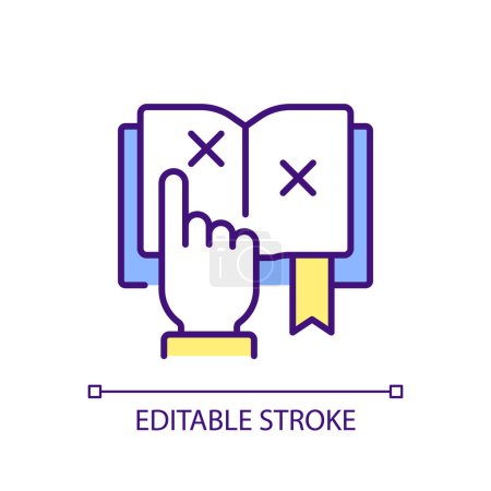 Illustration for 2D editable dyslexia strengths icon representing dyslexia, isolated vector, multicolor thin line illustration. - Royalty Free Image