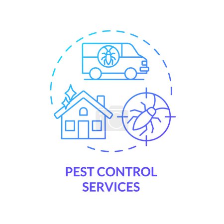2D gradient pest control services icon, isolated vector, integrated pest management thin line illustration.