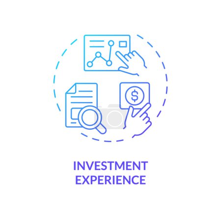 Investment experience blue gradient concept icon. Passive investment options. Round shape line illustration. Abstract idea. Graphic design. Easy to use in marketing