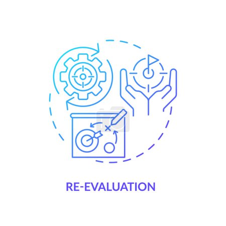 Performance evaluation blue gradient concept icon. Round shape line illustration. Abstract idea. Graphic design. Easy to use in infographic, promotional material, article, blog post