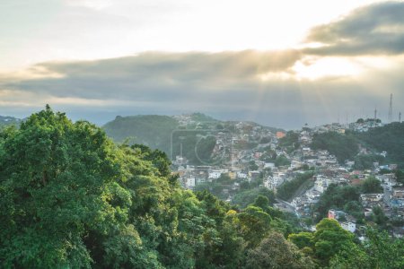 Photo for Favela in the mountains of Santos, SP Brazil. April 3 2024. - Royalty Free Image
